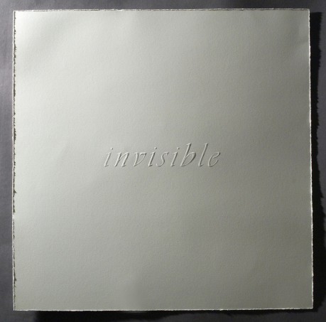 Invisible--Hand-embossed paper